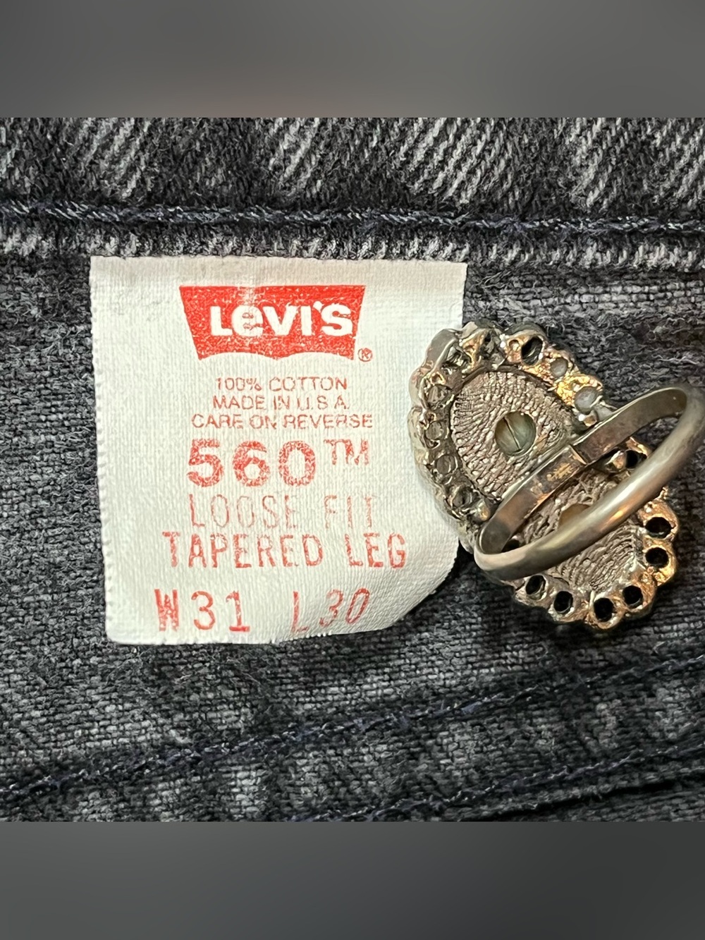 Vintage Levi’s 560 Mens Orange Tab Loose Fit Tapered Leg Jeans Made In USA 29x30 - Picture 6 of 9